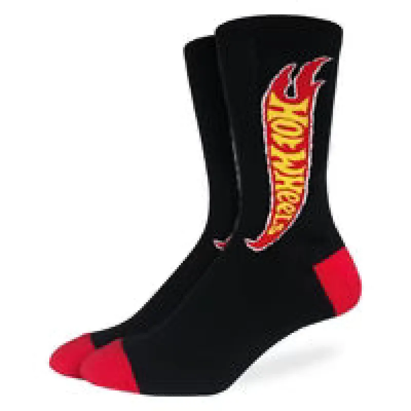 "Hot Wheels" Cotton Crew Socks by Good Luck Sock - Large sold by Great Sox