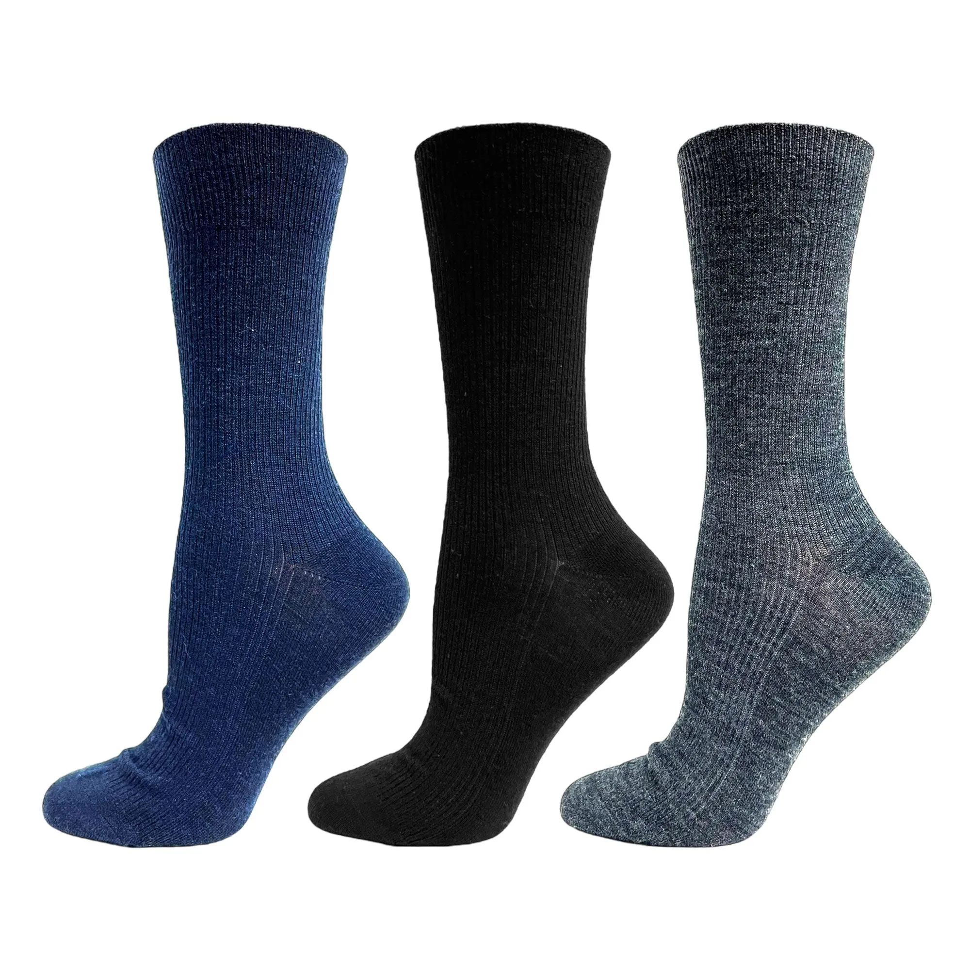 Key's (3515/4515) "Merino Wool Non-Elastic- Ribbed" Crew Dress Sock sold by Great Sox product image thumbnail 2