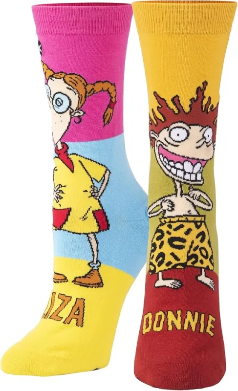 "Eliza and Donnie" Cotton Crew Socks by ODD Sox - Women's sold by Great Sox