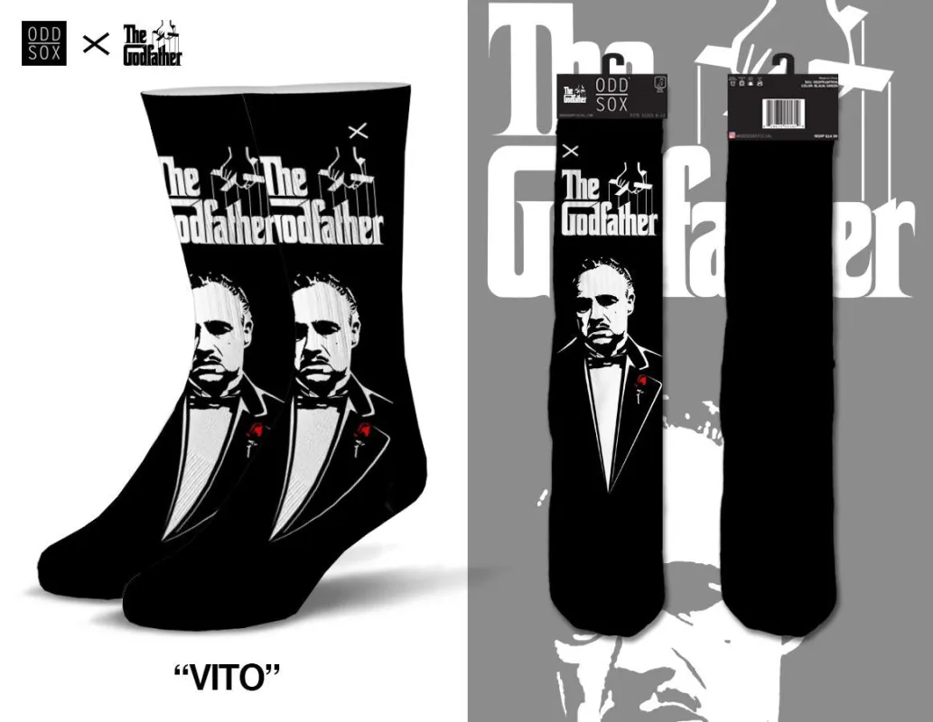 "Vito: The Godfather" Cotton Crew Socks by ODD Sox - Men's sold by Great Sox