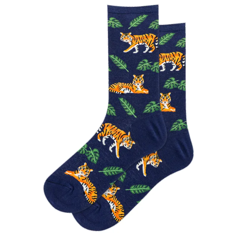 "Tigers" Cotton Crew Socks by Hot Sox - Medium sold by Great Sox