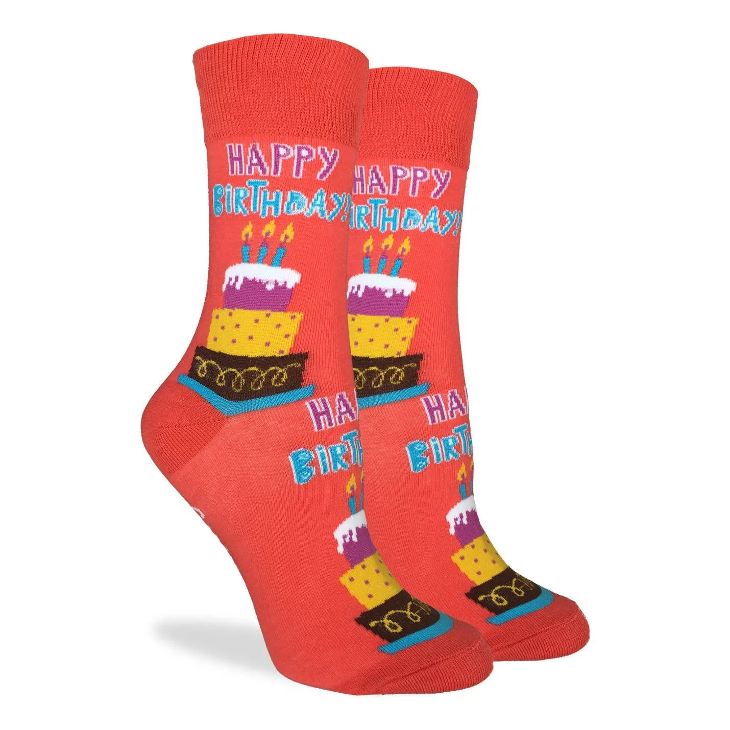 "Happy Birthday" Cotton Crew Socks by Good Luck Sock sold by Great Sox product image thumbnail 2