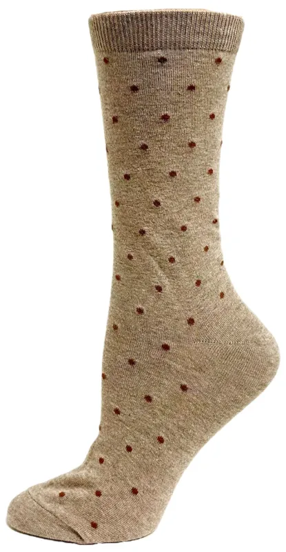 Key's "polka dot" Cotton Crew Sock- Women's sold by Great Sox