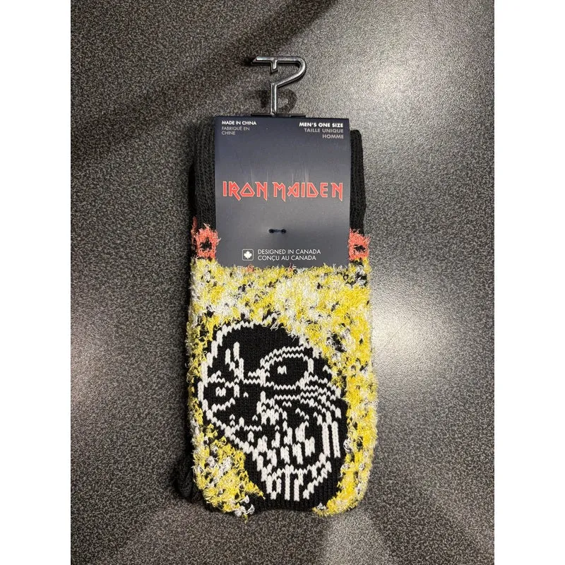 Perri's "Iron Maiden Killers" Fuzzy Crew Socks- Large sold by Great Sox