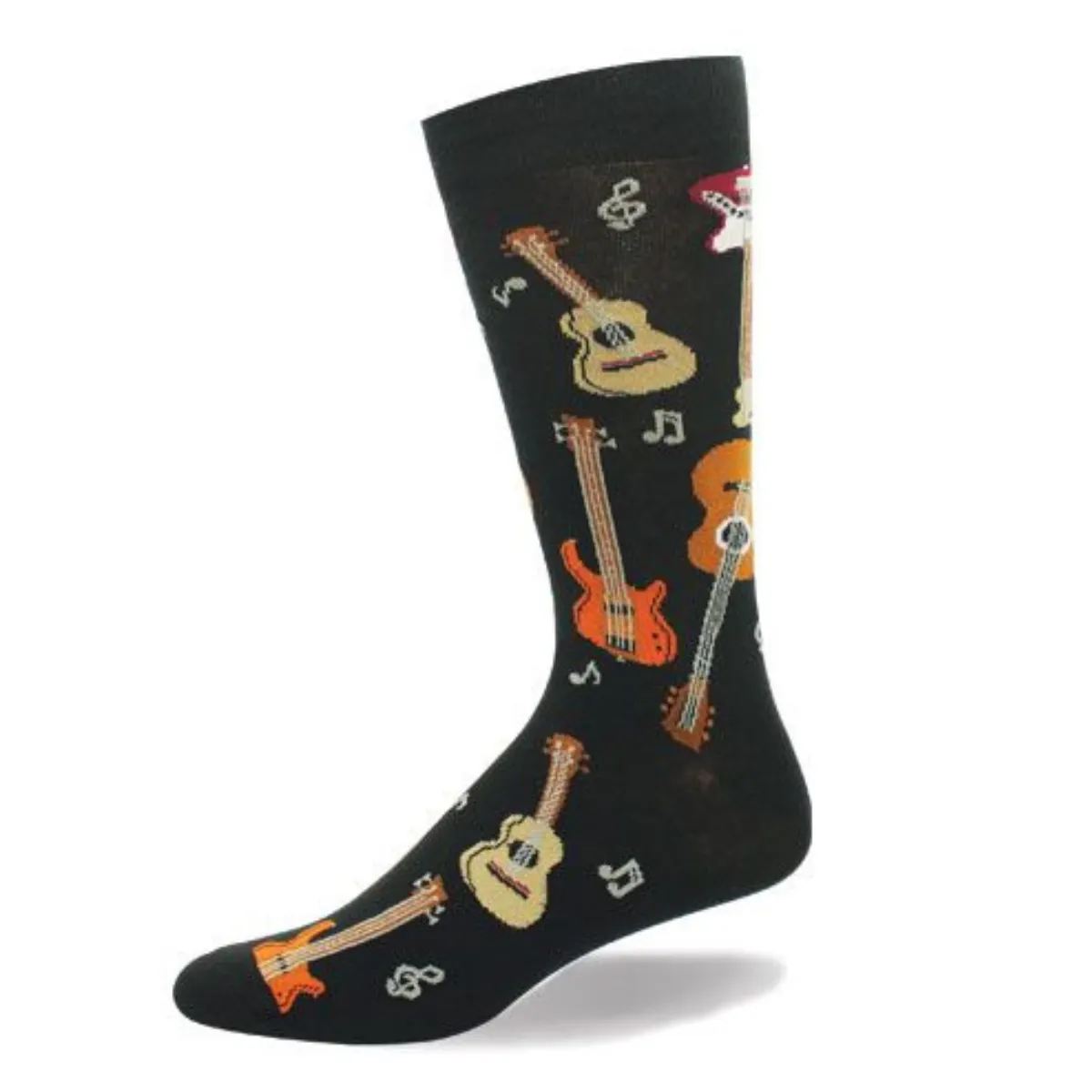 "Guitar " Cotton Socks by Crazy Toes - Large sold by Great Sox