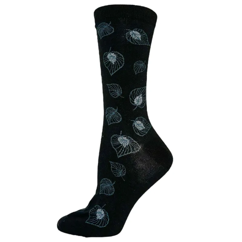 "Leaf Sketch" cotton Socks by Key - Medium made by Great Sox