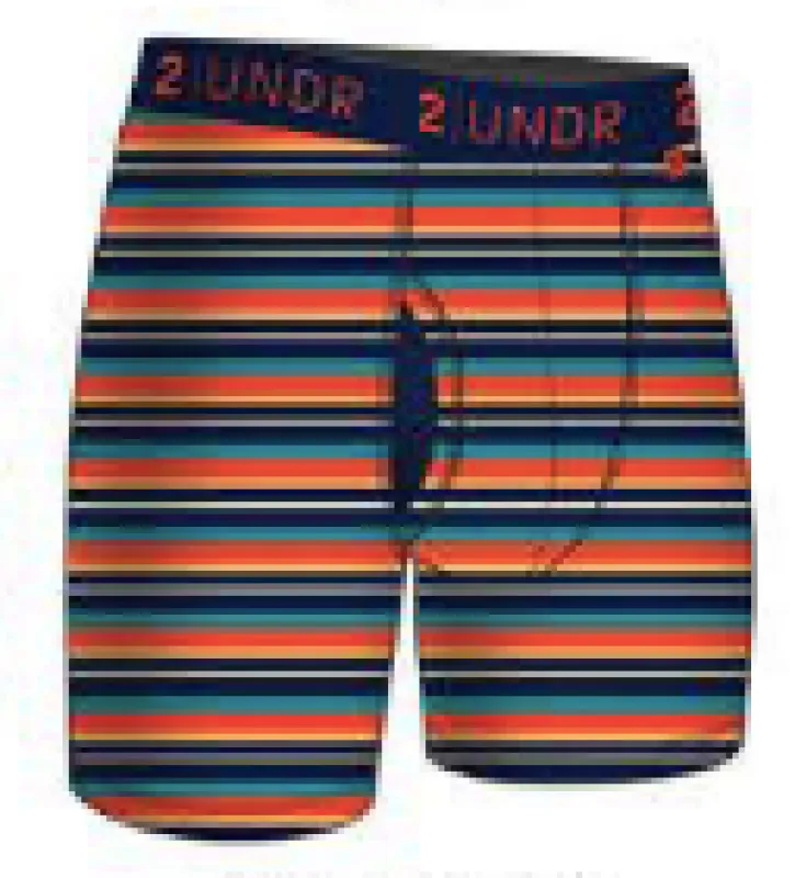 2UNDR Day Shift 6" Boxer Brief - Beach Stripe made by Great Sox