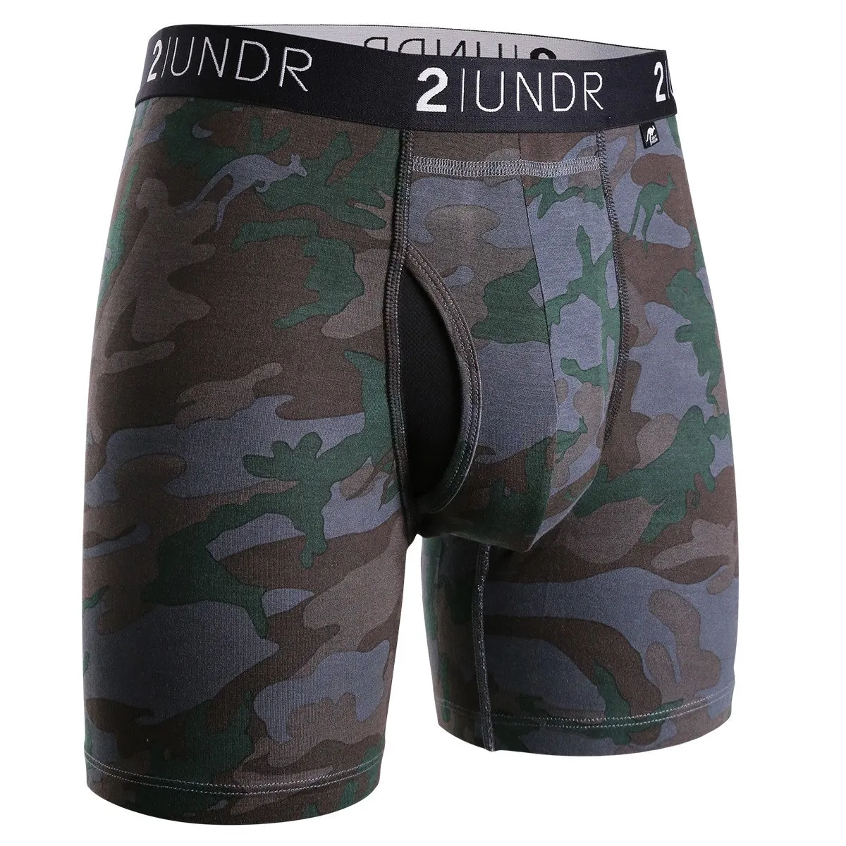 2UNDR Swing Shift 6" Boxer Brief - Dark Camo-CLEARANCE sold by Great Sox