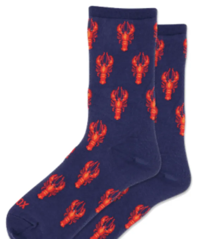 "Lobster" Crew Socks by Hot Sox - sold by Great Sox