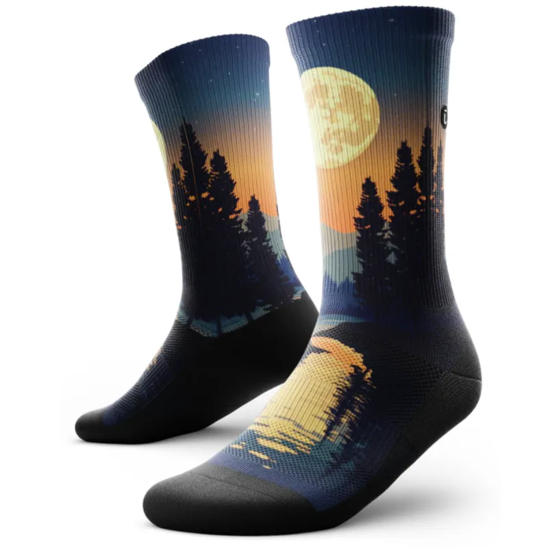 "Moonlight Drift" Performance Crew Running Socks by Outway sold by Great Sox