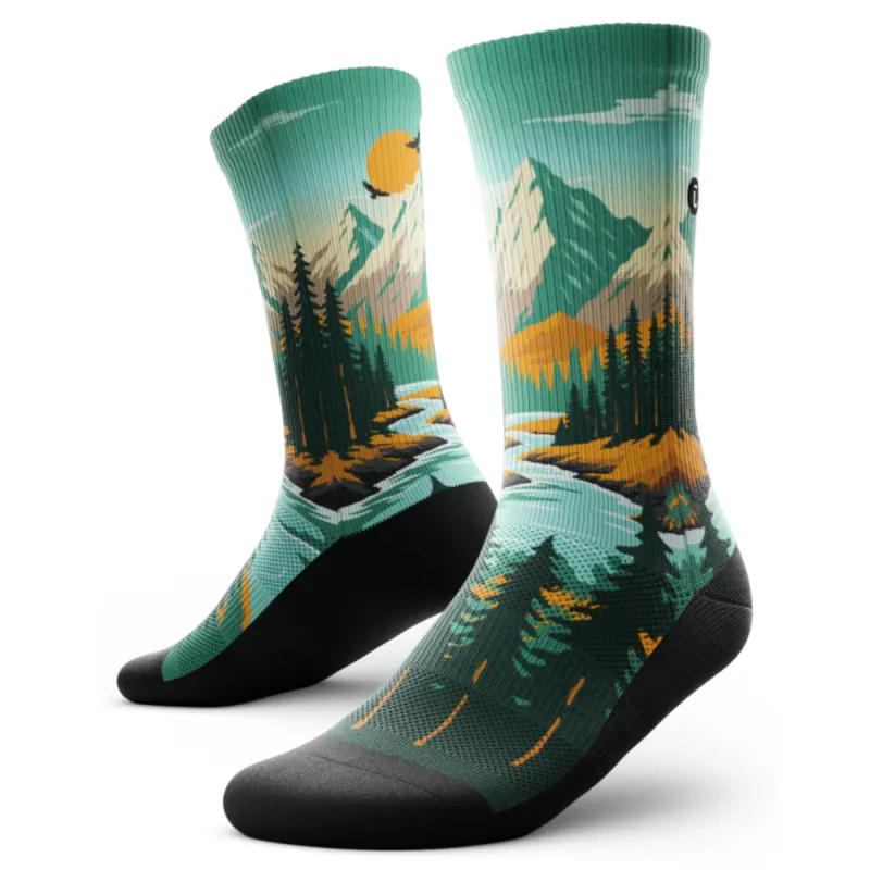 "Terrapath" Performance Crew Running Socks by Outway made by Great Sox