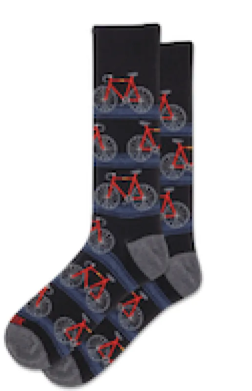 Hot Sox "Bicycles" Crew Socks - Large sold by Great Sox