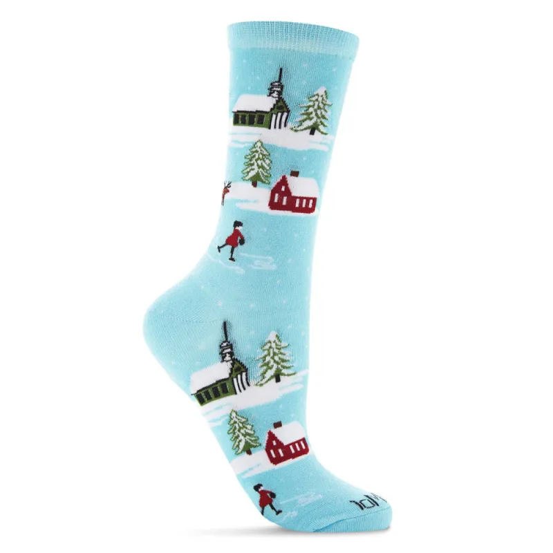 "Figure Eights" Bamboo Crew Socks by Me Moí - Medium made by MeMoi