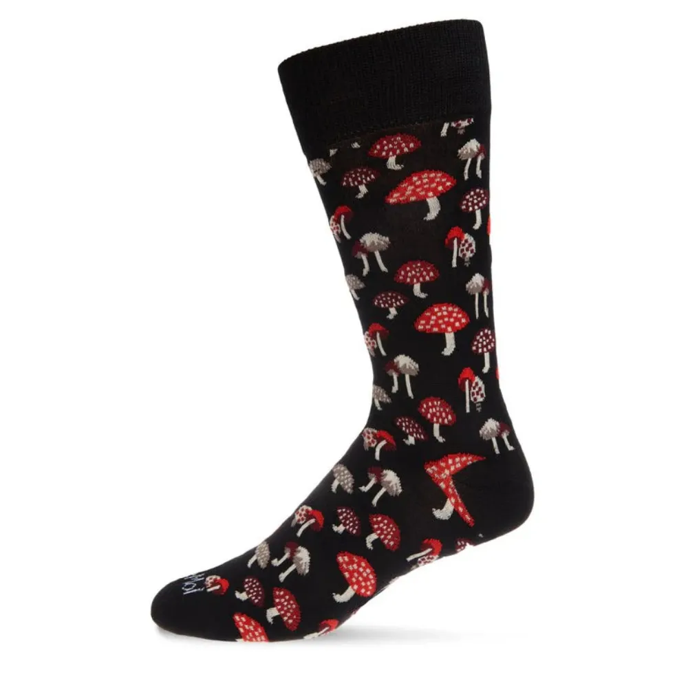 "Mushroom Fields" Bamboo Crew Socks by Me Moí sold by Great Sox