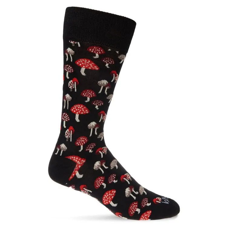 "Mushroom Fields" Bamboo Crew Socks by Me Moí sold by Great Sox product image thumbnail 2