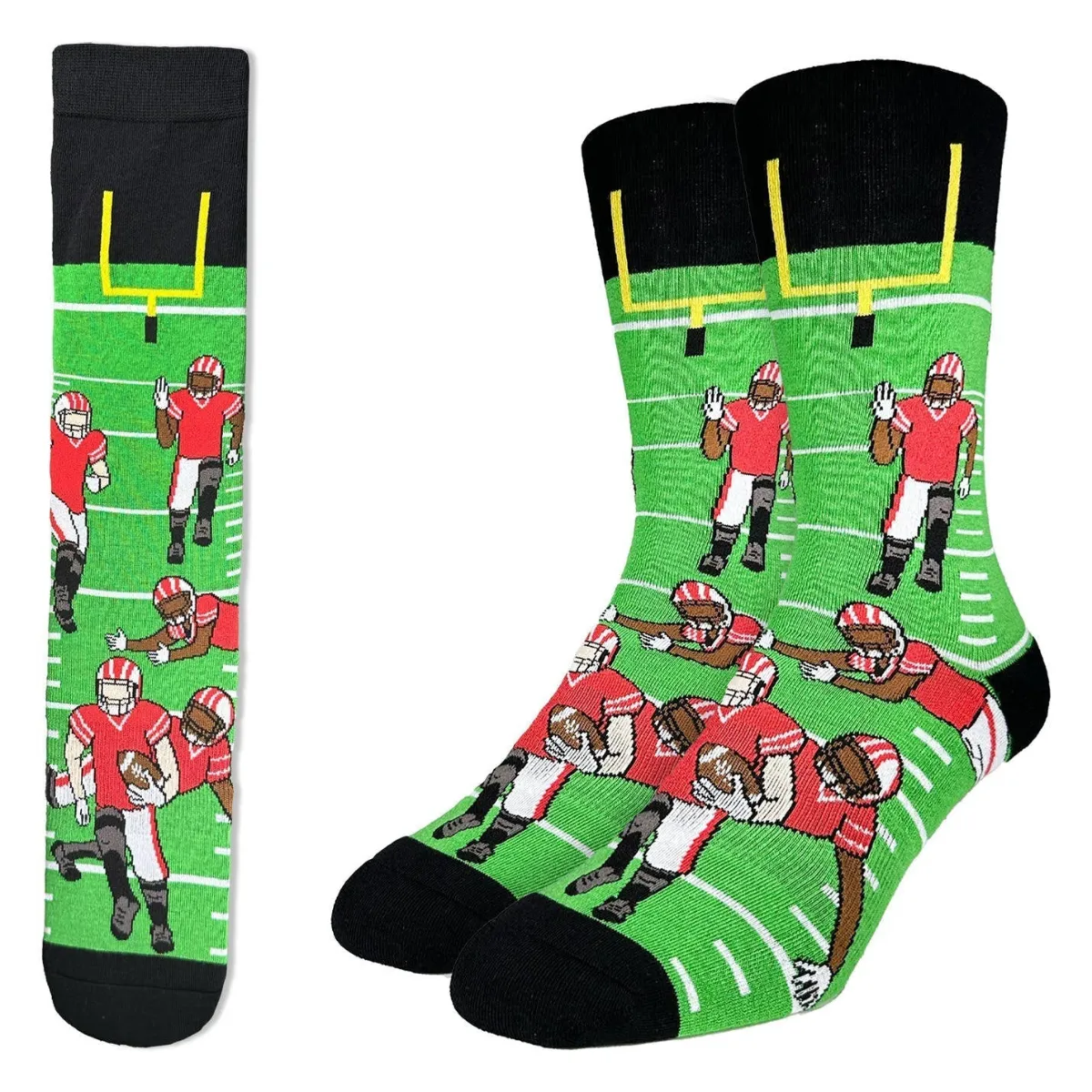 "Football, Red Socks" Active Crew Socks by Good Luck Sock- Large sold by Great Sox product image thumbnail 2