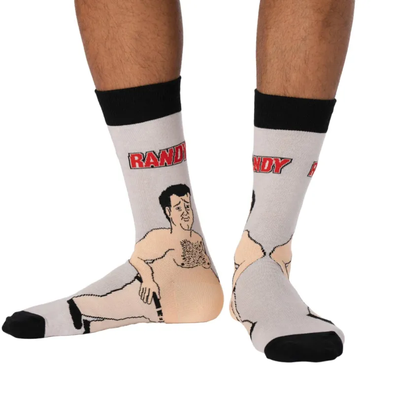 "Trailer Park Boys, Randy's Belly " Cotton Crew Socks by Good Luck Sock made by Great Sox