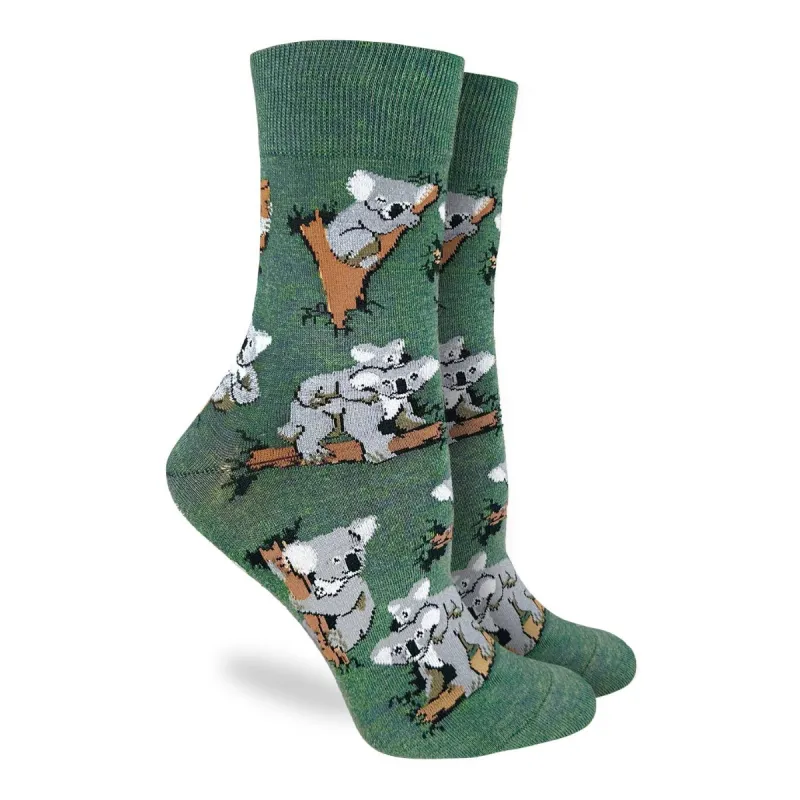 "Koalas" Cotton Crew Socks by Good Luck Sock - Medium sold by Great Sox
