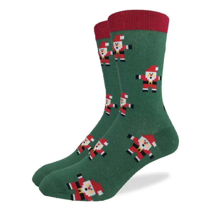 "Santa Clause" Cotton Crew Socks by Good Luck Sock sold by Great Sox