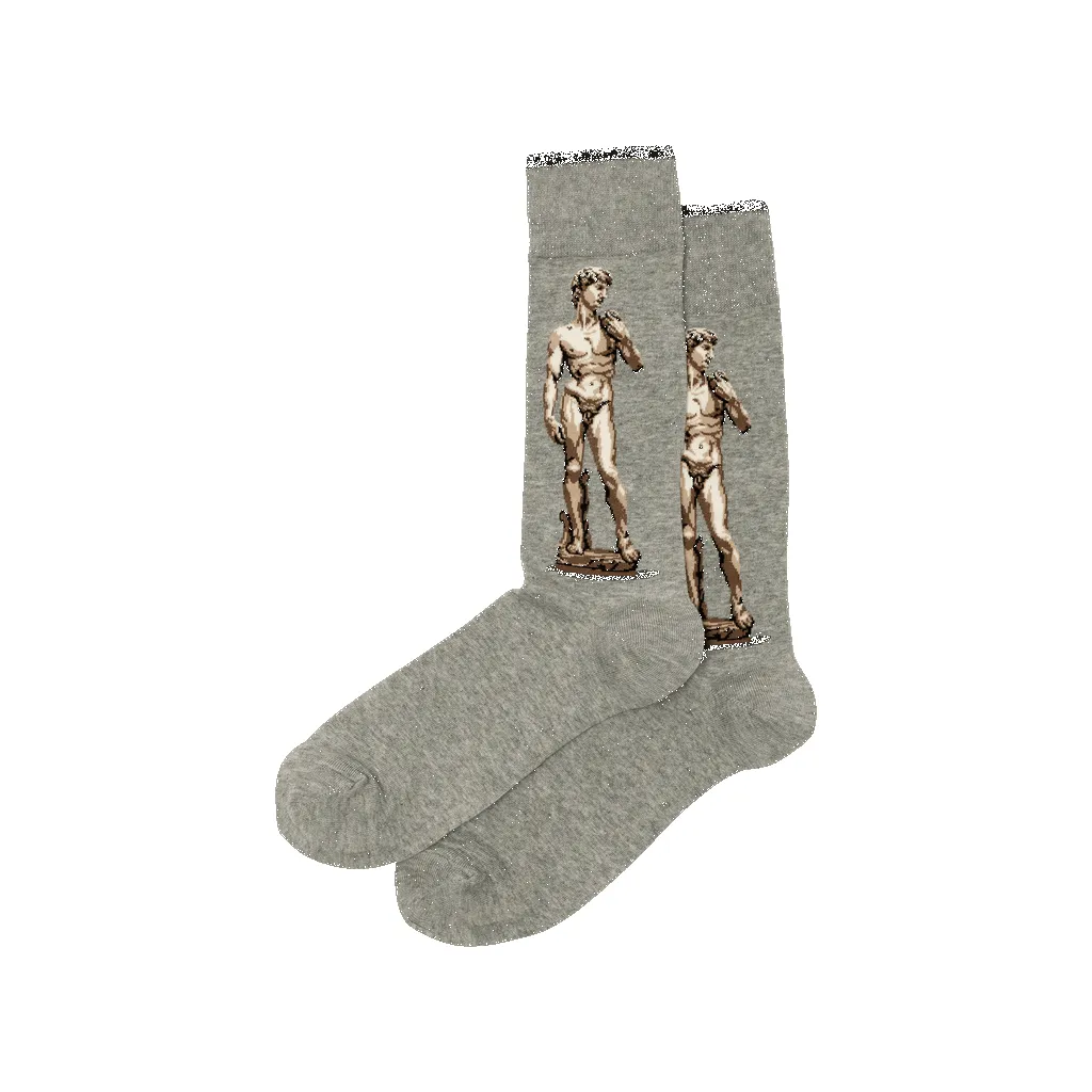 "Michelangelo's David" Crew Socks by Hot Sox - Large sold by Great Sox