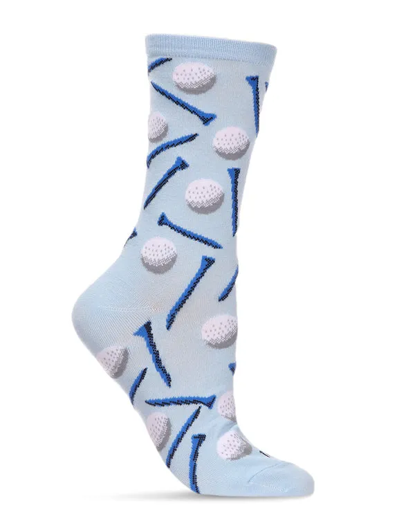 "Golf" Crew Bamboo Socks by Me Moí - Medium sold by Great Sox