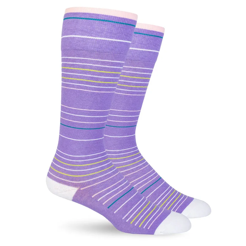 Dr. Segal Purple Stripes Cotton Energy Compression Socks - 15-20mmHg sold by Great Sox
