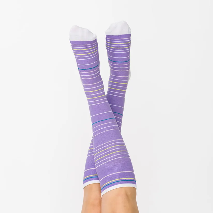 Dr. Segal Purple Stripes Cotton Energy Compression Socks - 15-20mmHg sold by Great Sox product image thumbnail 2