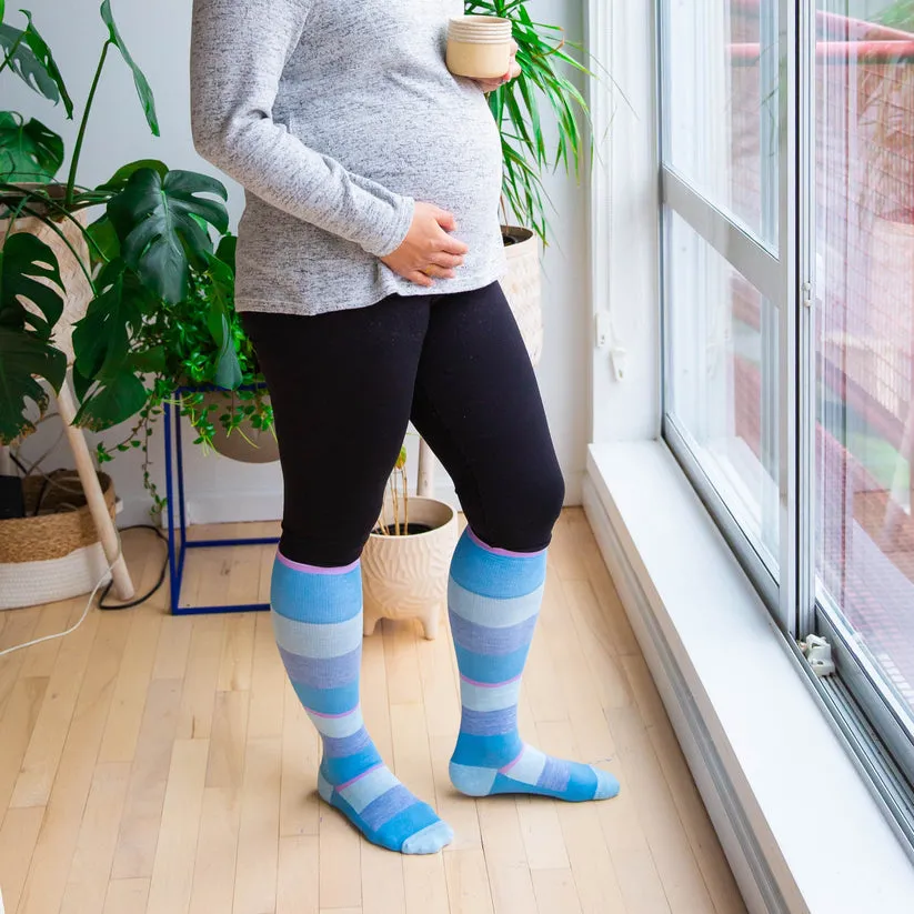 Dr. Segal Dusk Blue Stripes Cotton Energy Compression Socks - 15-20mmHg sold by Great Sox product image thumbnail 2