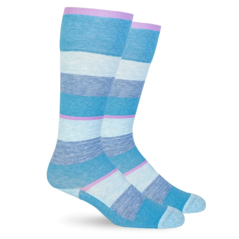 Dr. Segal Dusk Blue Stripes Cotton Energy Compression Socks - 15-20mmHg made by Great Sox