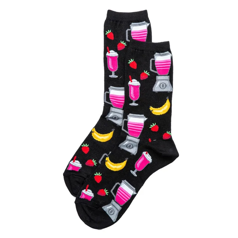 "Smoothies" Cotton Crew Socks by Hot Sox - Medium made by Hot Sox