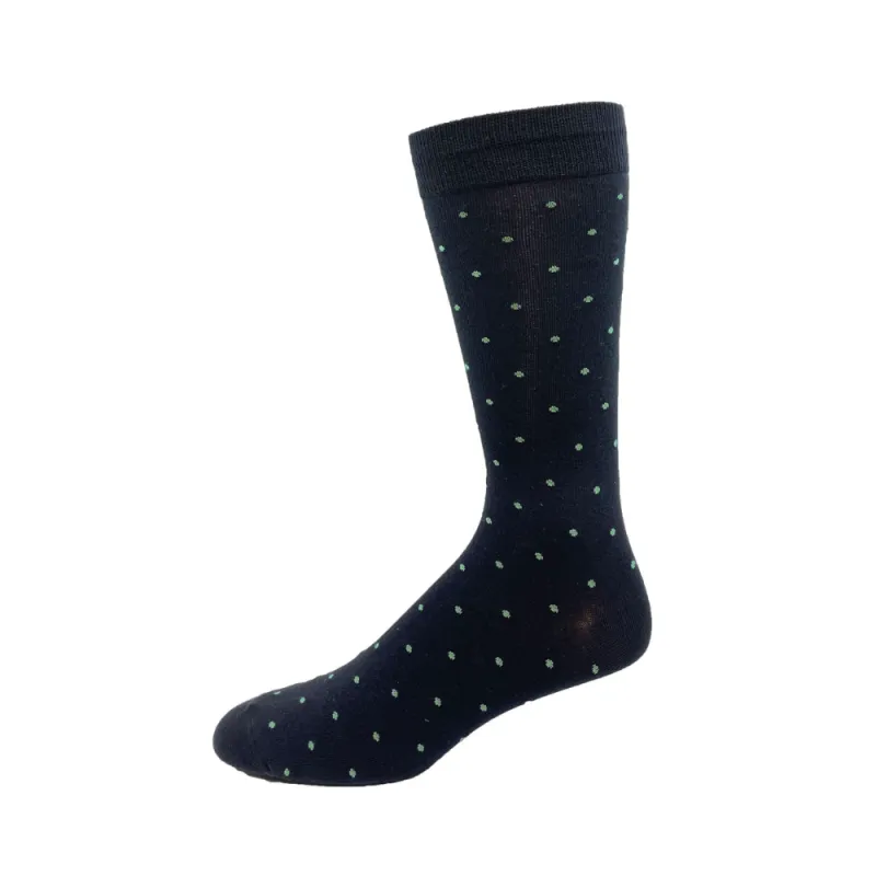 "Polka Dot" Cotton Dress sock by Vagden sold by Great Sox