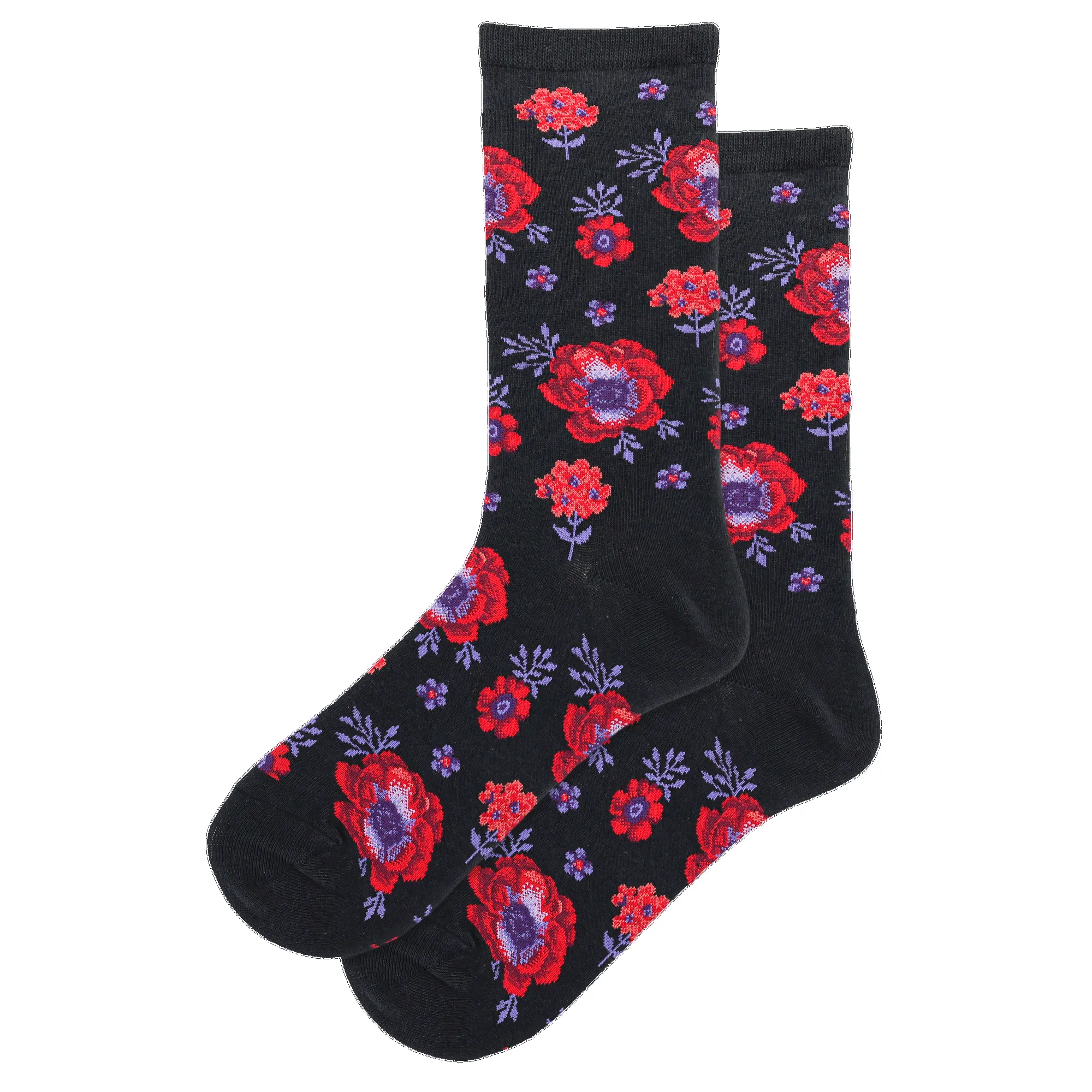 "Poppy" Nylon Crew Socks by Hot Sox - Medium sold by Great Sox