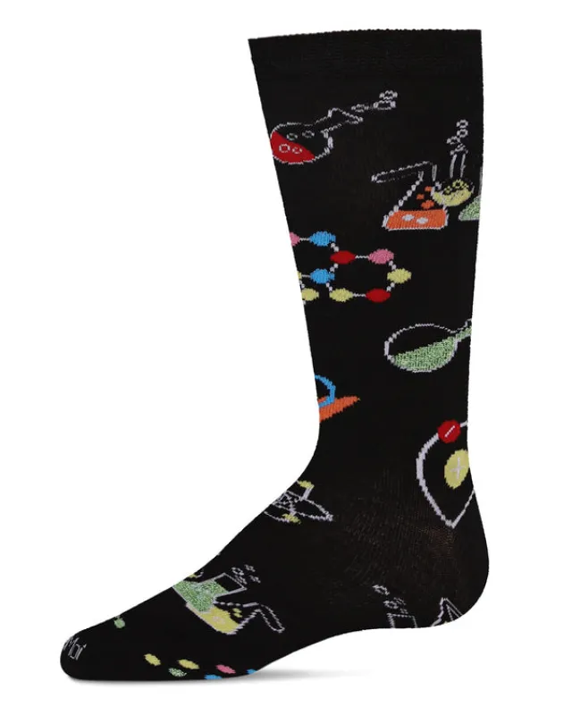 "Science Geek" Bamboo Crew Socks by Me Moí - Large sold by Great Sox