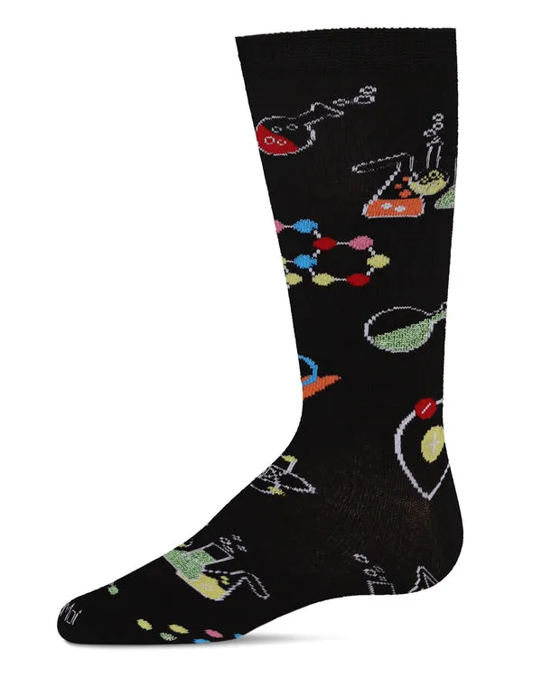 "Science Geek" Bamboo Crew Socks by Me Moí - Large sold by Great Sox