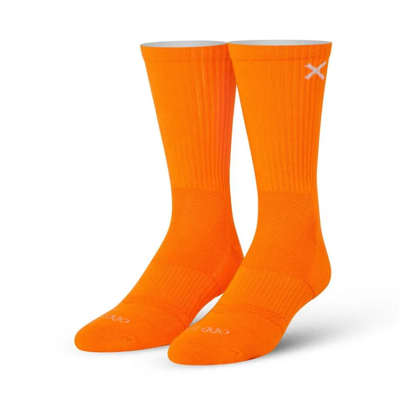 "Orange Basix" Fashion Crew by ODD Sox - Large sold by Great Sox