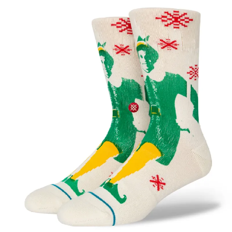 Stance "Buddy the Elf" Combed Cotton Blend Crew Socks made by Stance