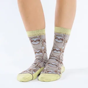 "Coffee Sloth" Crew Socks by Good Luck Sock - Medium sold by Great Sox product image thumbnail 2