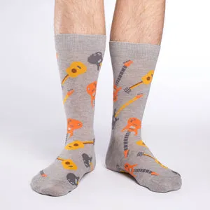 "Guitars" Cotton Crew Socks by Good Luck Sock sold by Great Sox product image thumbnail 2