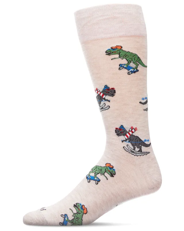 "Dinosaurs" Bamboo Crew Socks by Me Moí - Large sold by Great Sox