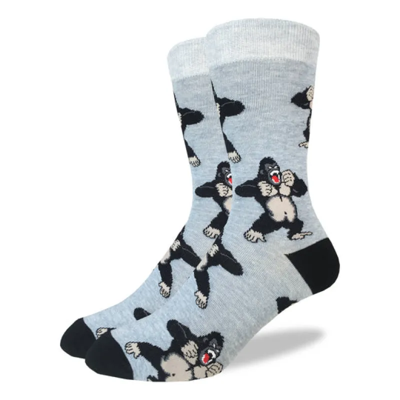 "Gorilla" Crew Socks by Good Luck Sock made by Great Sox