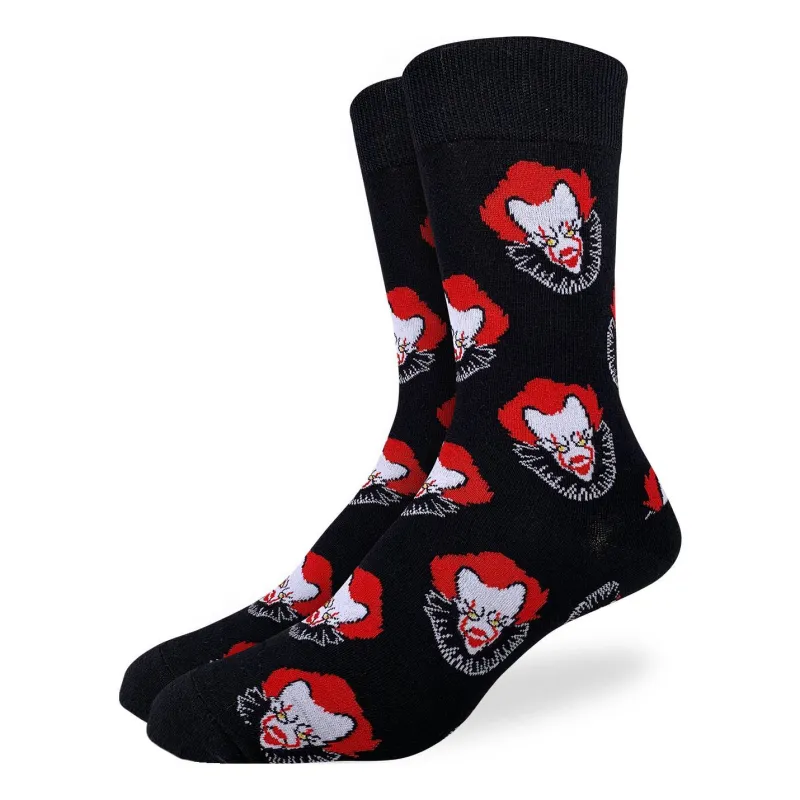 "Scary Clown" Crew Socks by Good Luck Sock - Large sold by Great Sox