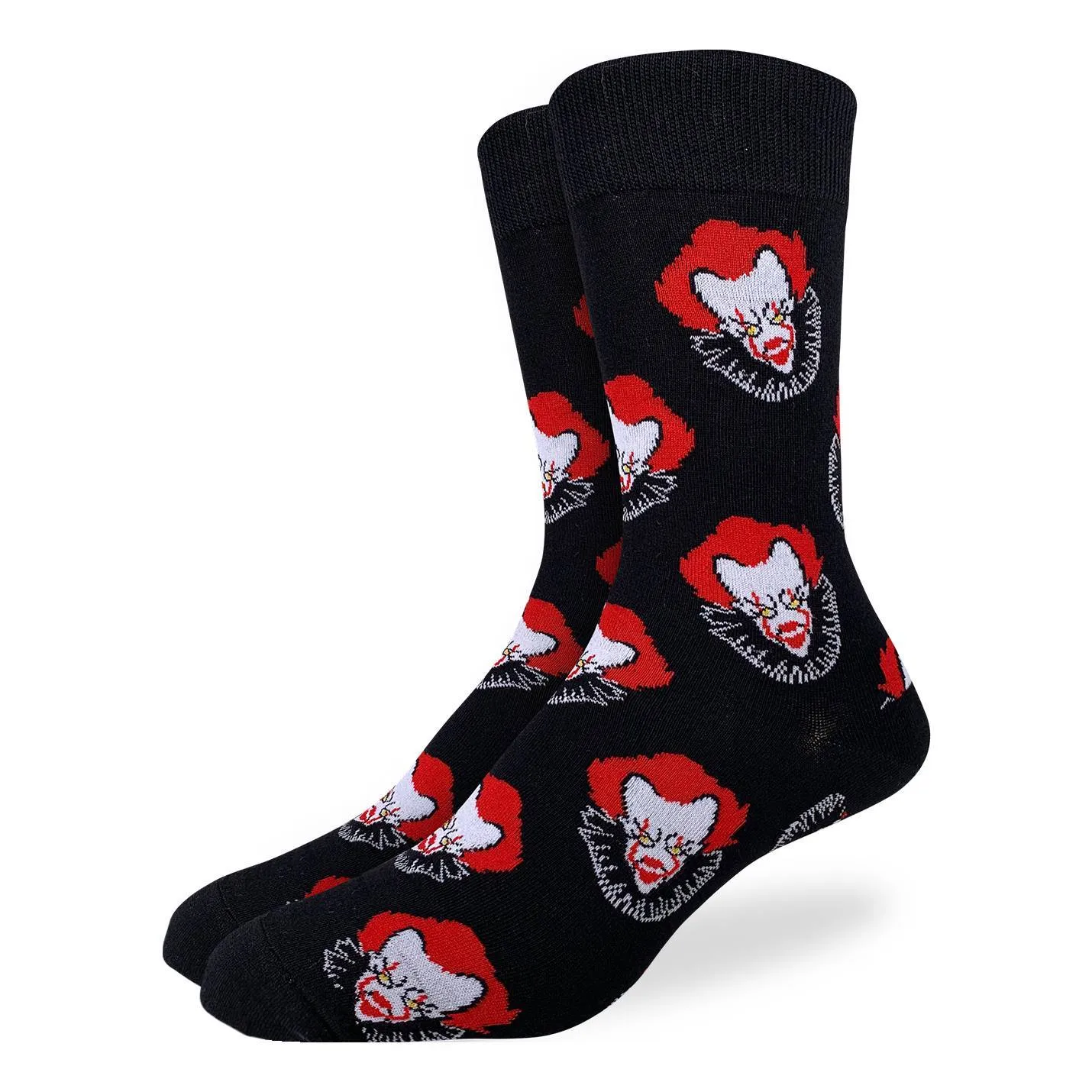 "Scary Clown" Crew Socks by Good Luck Sock - Large sold by Great Sox
