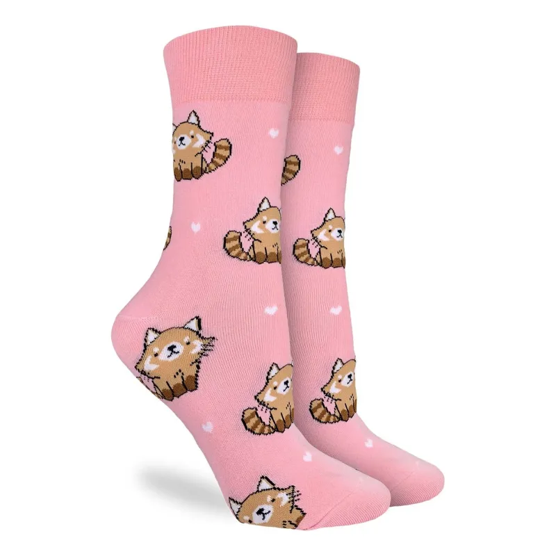 "Cute Red Panda" Socks by Good Luck Sock- Medium sold by Great Sox
