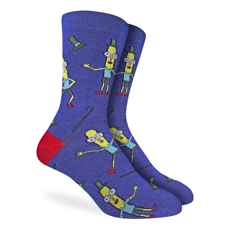 "Mr. Poopybutthole "Crew Socks by Good Luck Sock - Large - SALE made by Great Sox