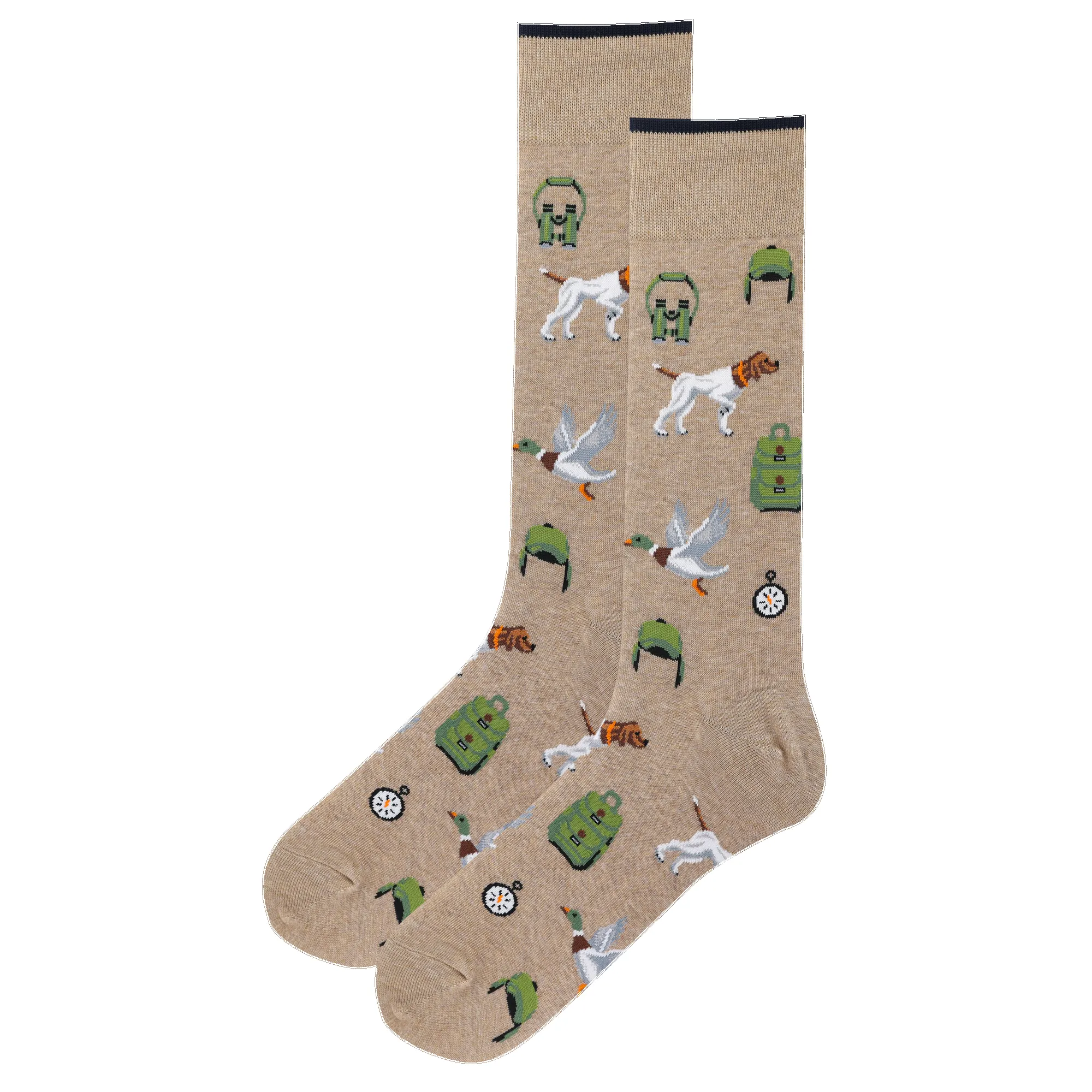 "Duck Hunting" Crew Socks by Hot Sox - Large sold by Great Sox