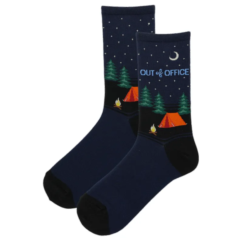 "Out of Office" Crew Socks by Hot Sox sold by Great Sox