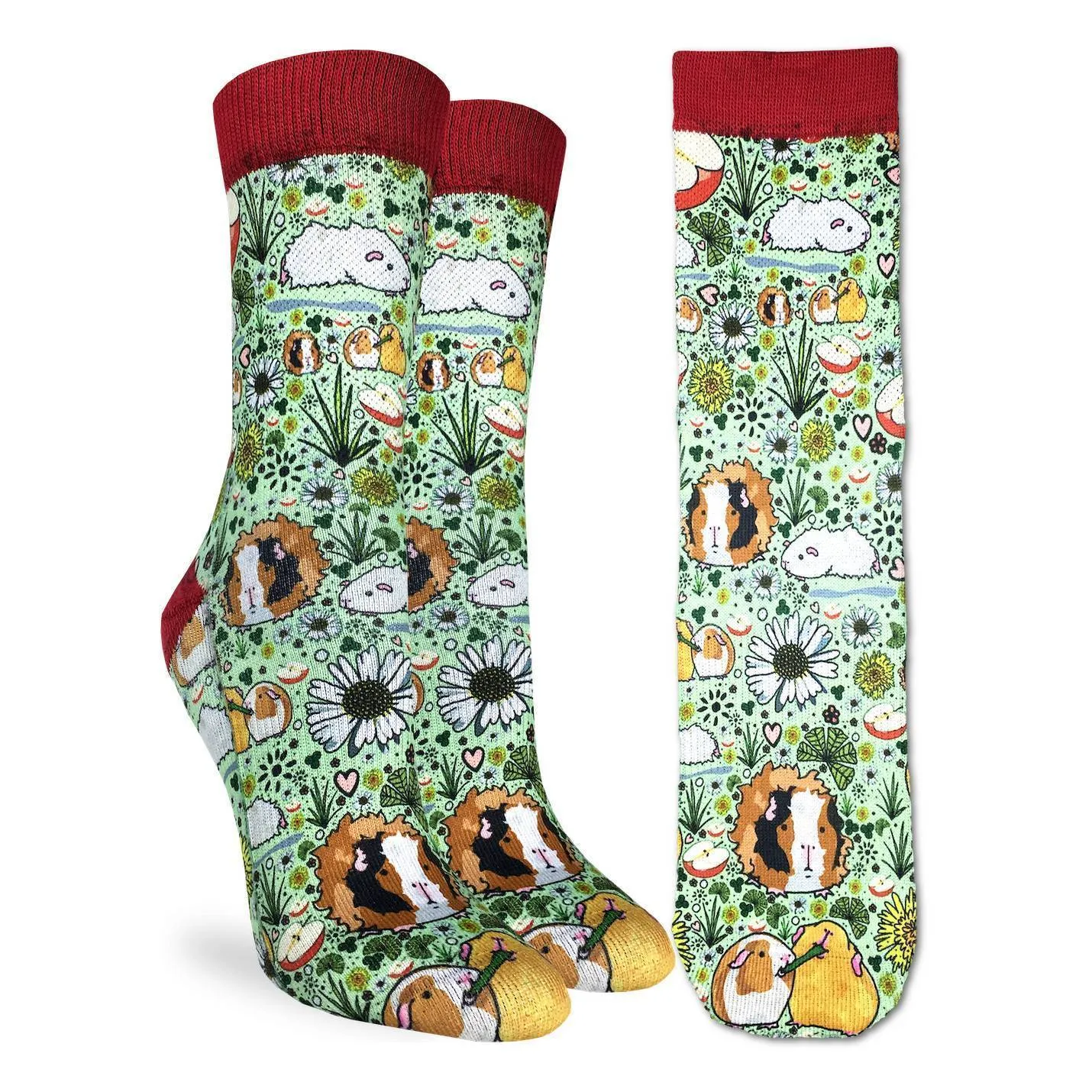 "Guinea Pigs" Active Crew Socks by Good Luck Sock - Medium sold by Great Sox