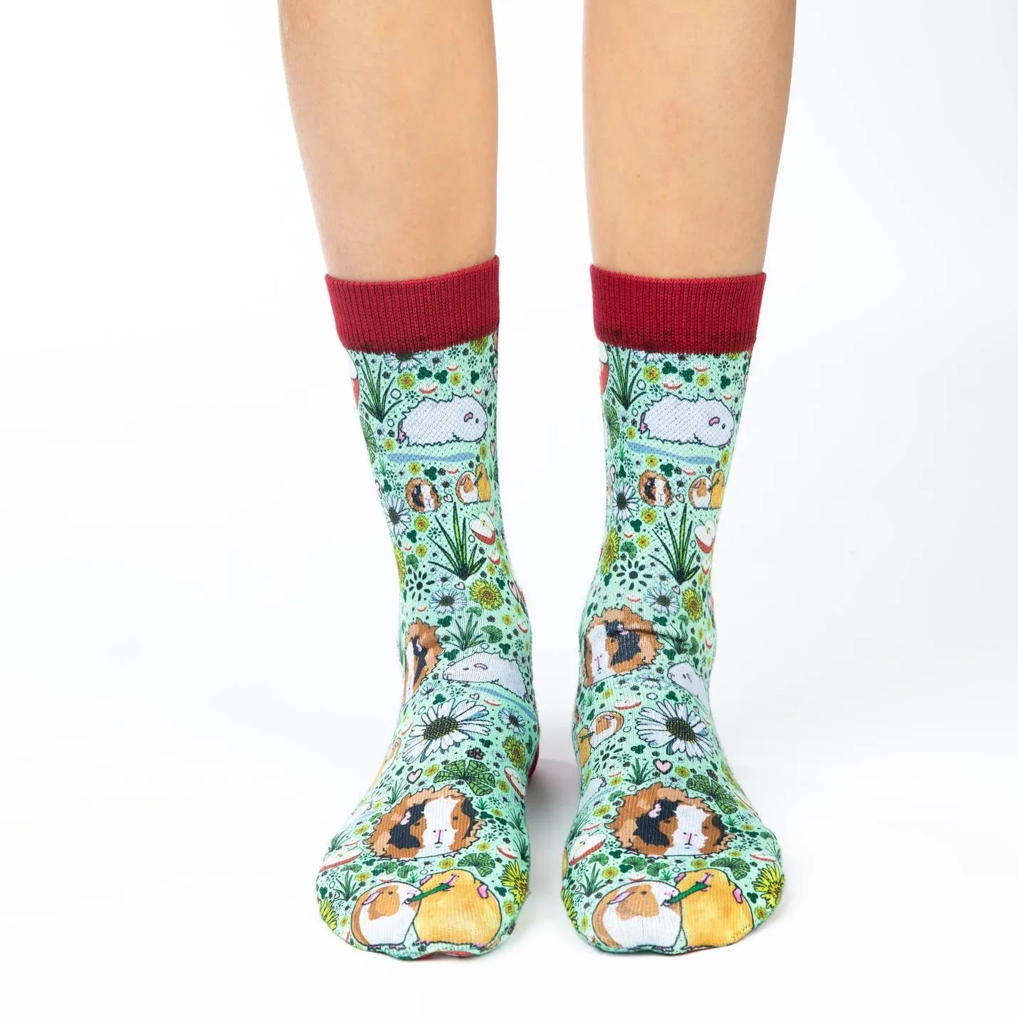 "Guinea Pigs" Active Crew Socks by Good Luck Sock - Medium sold by Great Sox product image thumbnail 2
