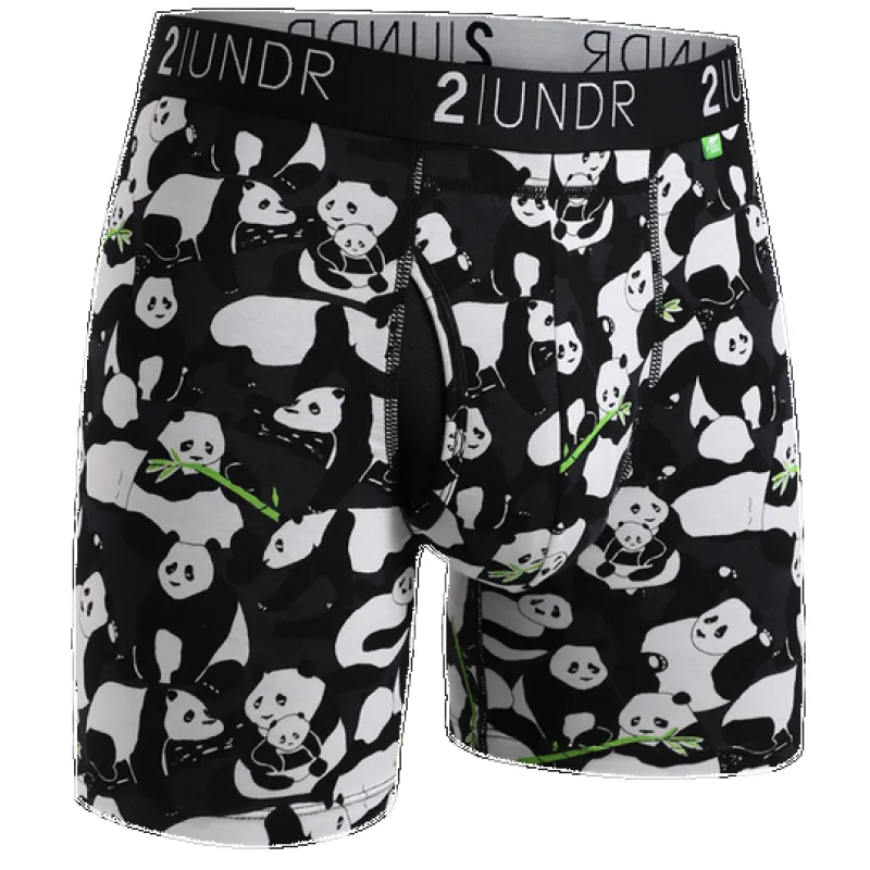2UNDR Day Shift 6" Boxer Brief - Pandas sold by Great Sox