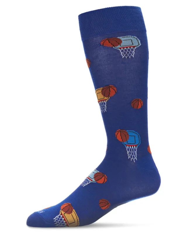 "Basketball" Bamboo Crew Socks by Me Moí - Large sold by Great Sox